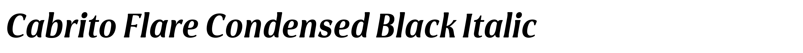 Cabrito Flare Condensed Black Italic